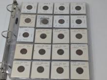 1927-2000 Lincoln Cent - Binder with sheets of coins (about 100 coins)