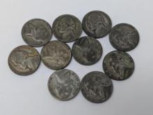 1943-S Nickel - Jefferson (10 coins) silver