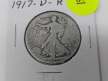 1917-D-REV Half Dollar - Walking Liberty