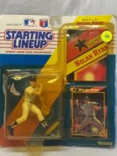 MLB Starting Lineup: 1991 Nolan Ryan collectible figurine with a 11? x 14? Super stars series poster