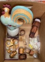 BOX OF MISCELLANEOUS: NAPKIN RINGS +