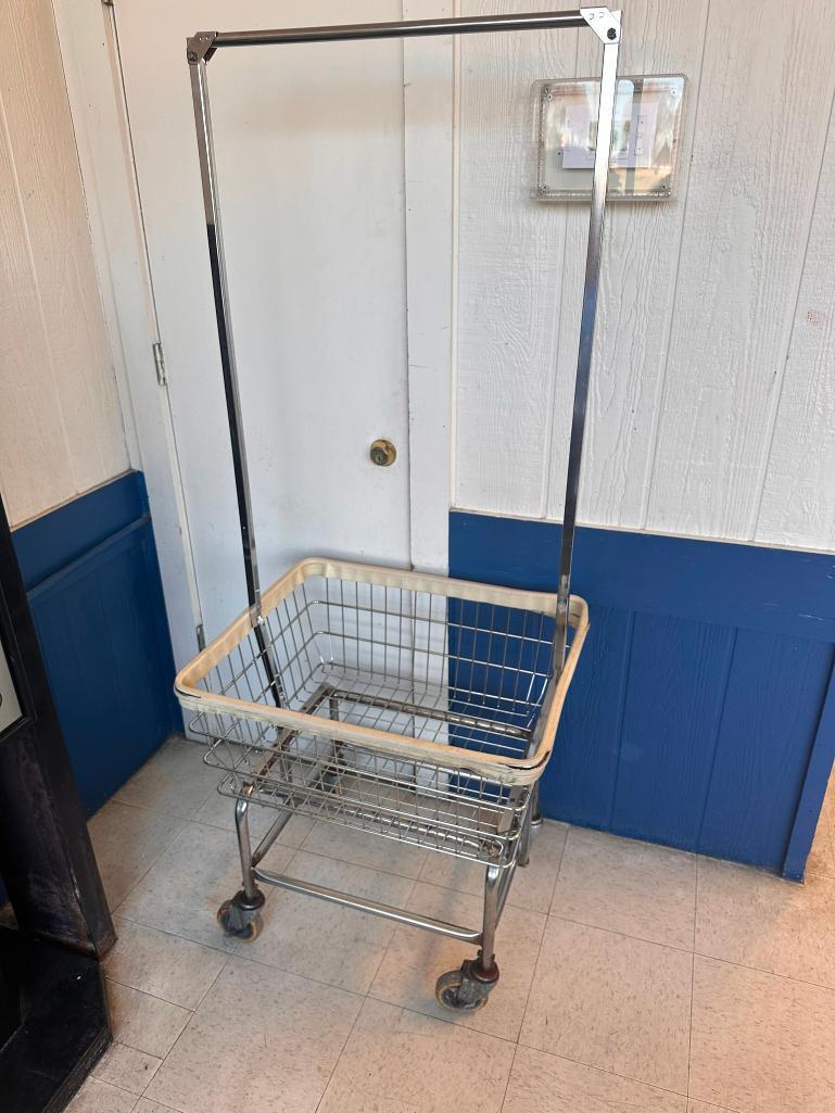 Standard Laundry Cart w/ Double Pole Rack