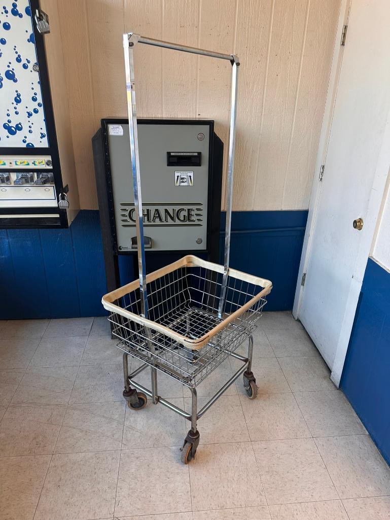 Standard Laundry Cart w/ Double Pole Rack