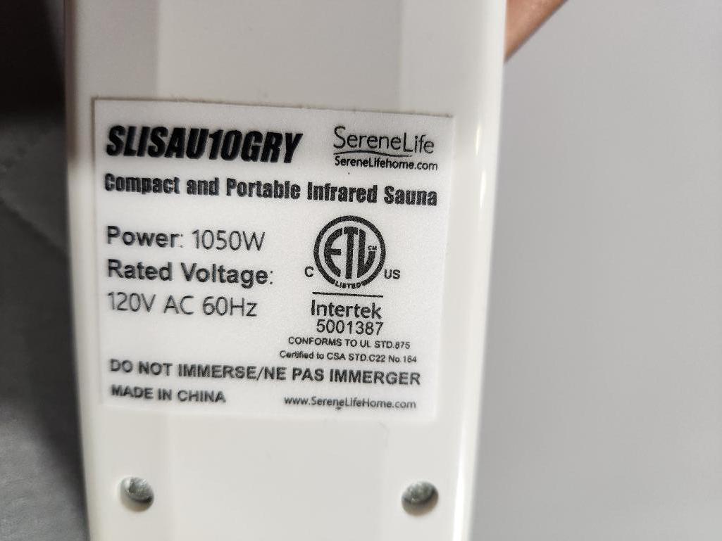 SereneLife Compact & Portable Infrared Home Sauna SLISAU10GRY