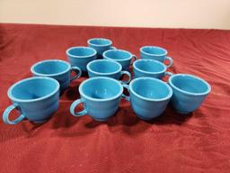 Lot of 11 Fiesta Coffee Cup Light Blue