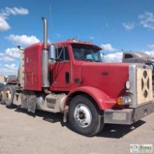 SEMI TRACTOR, 2001 PETERBILT 378, CAT C15, EATON FULLER TRANSMISSION, TANDEM REAR AXLE