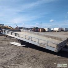 SKI TRAILER, ATEK, ALUMINUM CONSTRUCTION, 8FT WIDE X 19FT 8IN DECK, WITH SIDE RAILS