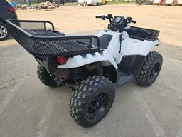 POLARIS 850 SPORTSMAN FOUR WHEELER powered by gas engine, equipped with front & rear rack....SELLS