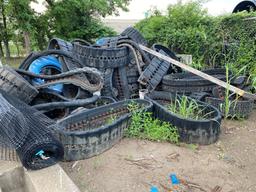 QTY OF USED RUBBER TRACKS SUPPORT EQUIPMENT