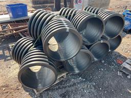 PALLET OF 18IN. ADS PIPE 45 DEGREE BENDS SUPPORT EQUIPMENT