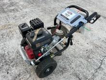 NEW SIMPSON 208CC MEGASHOT MS61043 3000PSI PRESSURE WASHER powered by gas engine, wheel kit.