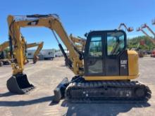 2019 CAT 308E2CR HYDRAULIC EXCAVATOR SN:FJX10447 powered by Cat diesel engine, equipped with Cab,