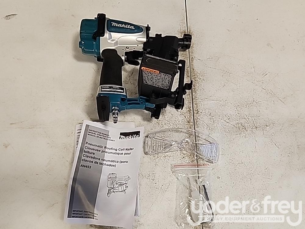 Makita  1 3/4" Roofing Coil Pneumatic Nailer,  AN454 (1 Yr Warranty)