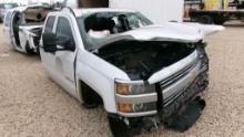 2015 CHEVY 2500 CAB & FRAME,  WRECKED, PARTS ONLY, AS IS WHERE IS
