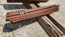 LOT OF 1 1/2" X 9' PIPE POSTS