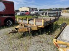 Tag Trailer (Yellow), Single Axle, Single Tire, No Ramps, S# N/A