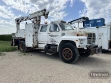 Ford F700 Service Truck, Crew Cab, Service Crane w/ Knuckle, Toolboxes, Sin