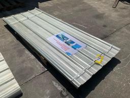 UNUSED POLYCARBONATE ROOF PANEL , THICKNESS CORRUGATED FOAM, APPROX 95" L x 28" , APPROX 30 PIECE