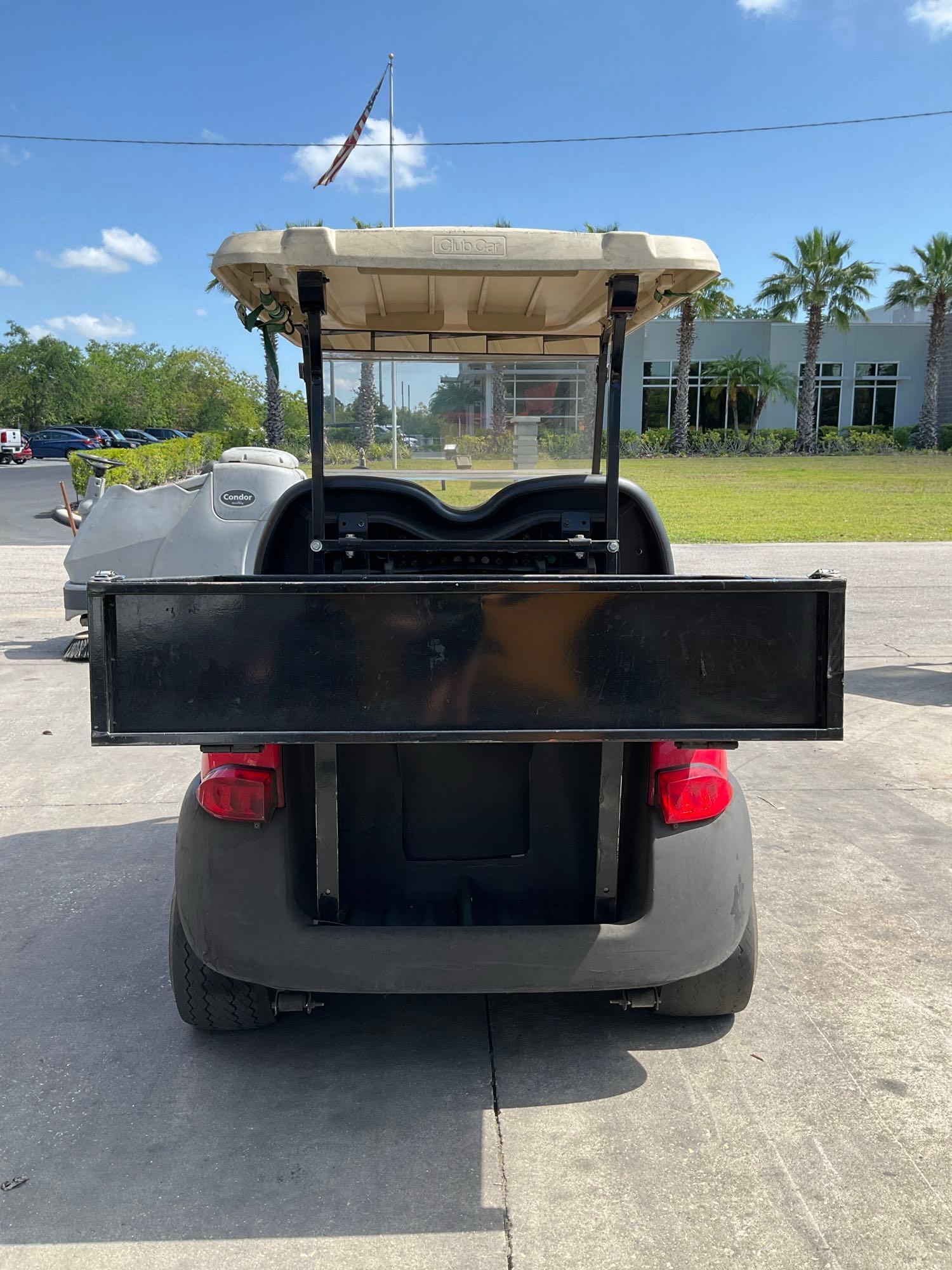 CLUB CAR PRECEDENT GOLF CART, ELECTRIC, UTILITY BED ON BACK, RUNS & DRIVES, CLUBCAR POWER DRIVE 3...