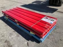 ( 1 ) STACK OF UNUSED POLYCARBONATE ROOF PANELS, APPROX 35in X 8FT , APPROX 30 PANELS IN STACK