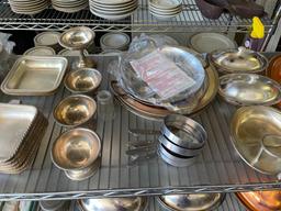 Shelf Lot of Serving Dishes from King Cole Restaurant