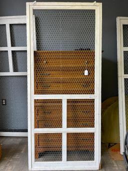 Wood Framed Door w/Chicken Wire