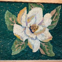 Framed Hand Made Needlepoint Floral Tapestry