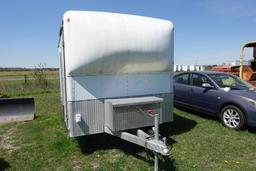 #801 2009 WELLS CARGO WAGON TRAILER 12' X 7 TANDEM AXLE SIDE DOOR AND DOUBL