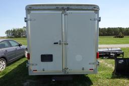 #801 2009 WELLS CARGO WAGON TRAILER 12' X 7 TANDEM AXLE SIDE DOOR AND DOUBL