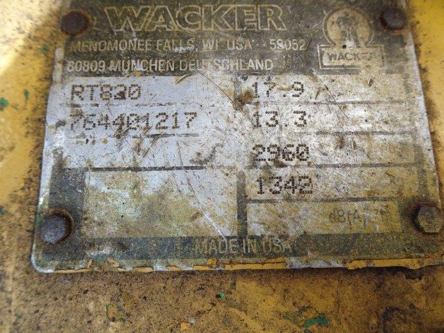 WACKER Model RT820 Walk Behind Trench Compactor, s/n 764401217, powered by Lombardini 2 cylinder