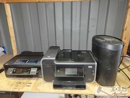 (2) Printers and Paper Shredder