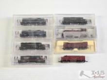 (8) N Scale Locomotive Model Trains