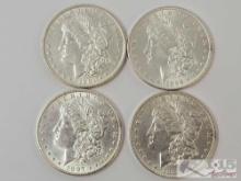 (4) 1891-1898 Morgan Silver Dollars