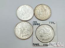 (4) 1886-1896 Morgan Silver Dollars