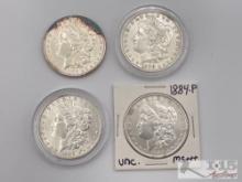 (4) 1884-1900 Morgan Silver Dollars