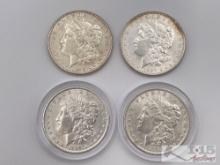 (4)1887-1898 Morgan Silver Dollars
