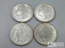 (4) 1891-1898 Morgan Silver Dollars