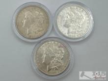 (3) 1900-P Morgan Silver Dollars