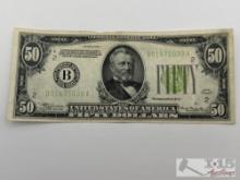 1934 $50 U.S. Bank Note