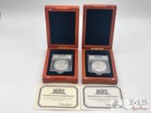 (1) 2009 & (1) 2010 .999 Fine Silver American Eagle Coins