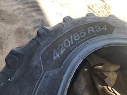(2) Agribib 2 Farm Tires 420/85 R34, (1) Mastercraft Tire...