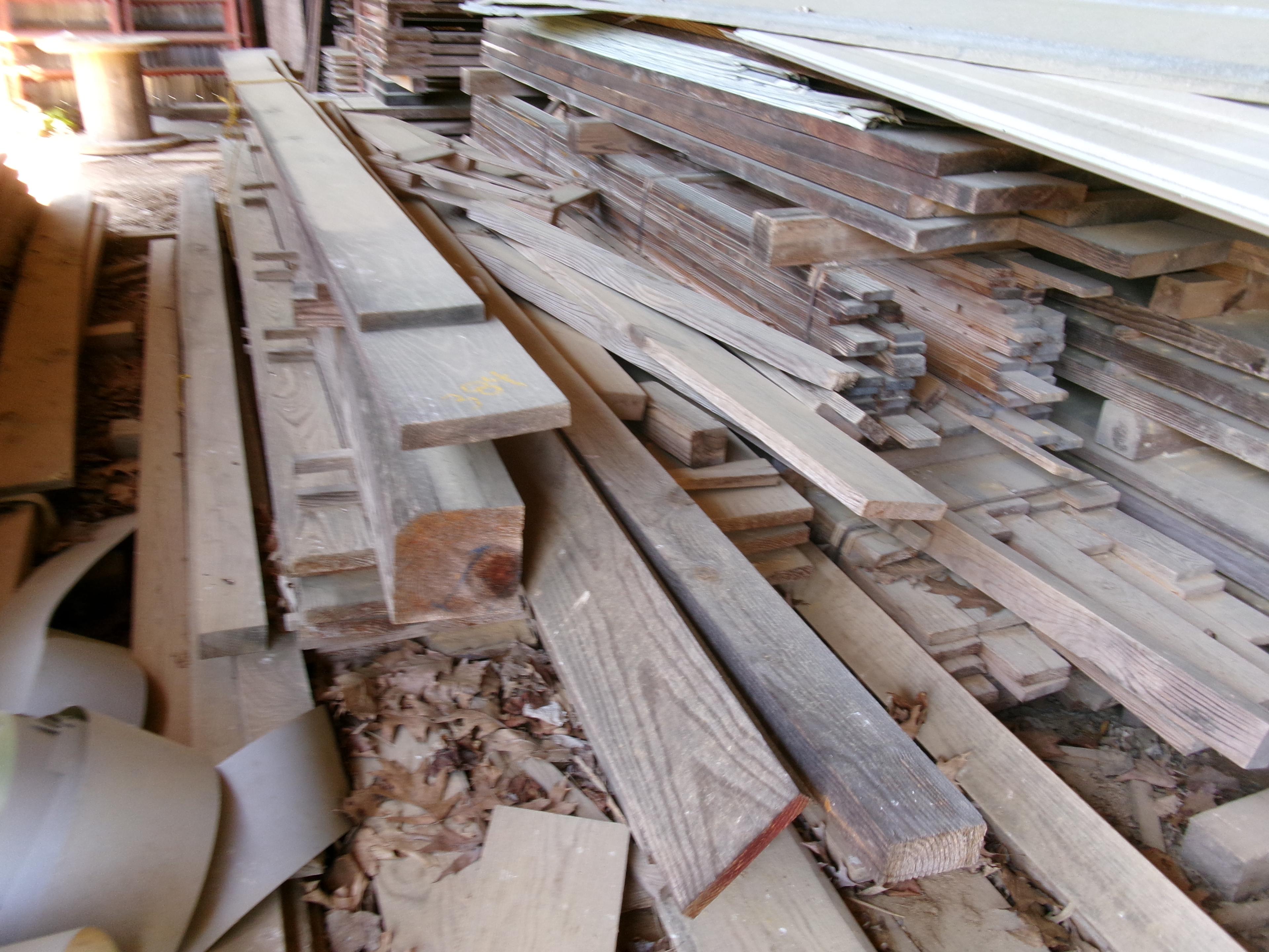 PILE OF ROUGH CUT LUMBER