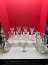 Waterford and other crystal glassware