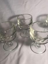 4 Pc Glass Stem/ Wine Glasses, Sterilite Shoe Box With Lid