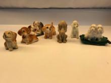 7 Dog Figurines