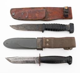 WWII USN MK1 UTILITY KNIVES by CAMILLUS & COLONIAL