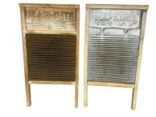 Two Antique Washboards Maid-Rite, Soap Saver