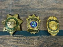 Group Lot of Three Obsolete Police Badges