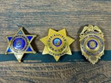 3 Obsolete Vintage Police badges