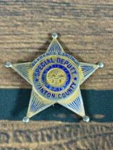 Unusual Vinton County Ohio Obsolete Police Badge Special Deputy